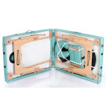 RestPro Classic 2 Blue Green Κρεβάτι Μασάζ Φυσικοθεραπείας Βαλίτσα Ξύλινο με θήκη φορητό
